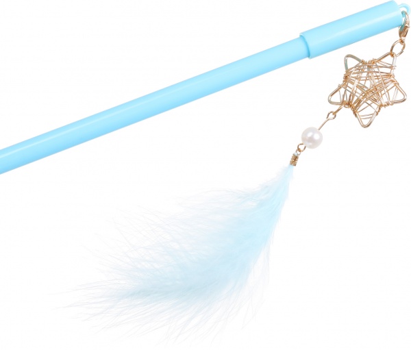 Ручка гелевая Feather&star голубая 