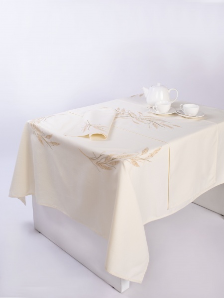 Дорожка на стол Рожь 334-22/00 40x140 см молочный крем Эдельвика 