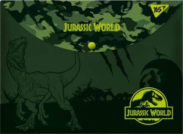 Папка-конверт на кнопке А4 Jurassic World YES 491739 