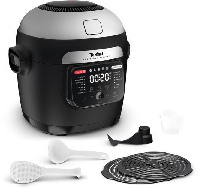 Мультиварка-мультипіч Tefal 2в1 MULTICOOK ACTIFRY MY741CF1