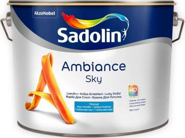 Фарба акрилова Sadolin Ambiance Sky глибокий мат білий 10л 