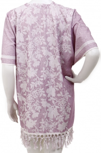 Пончо махрове бузковий 