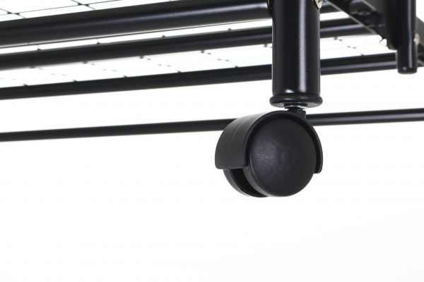 Держатель для одежды PROзапас 890х510х108 (1840) мм двойной раскладной с полками черный