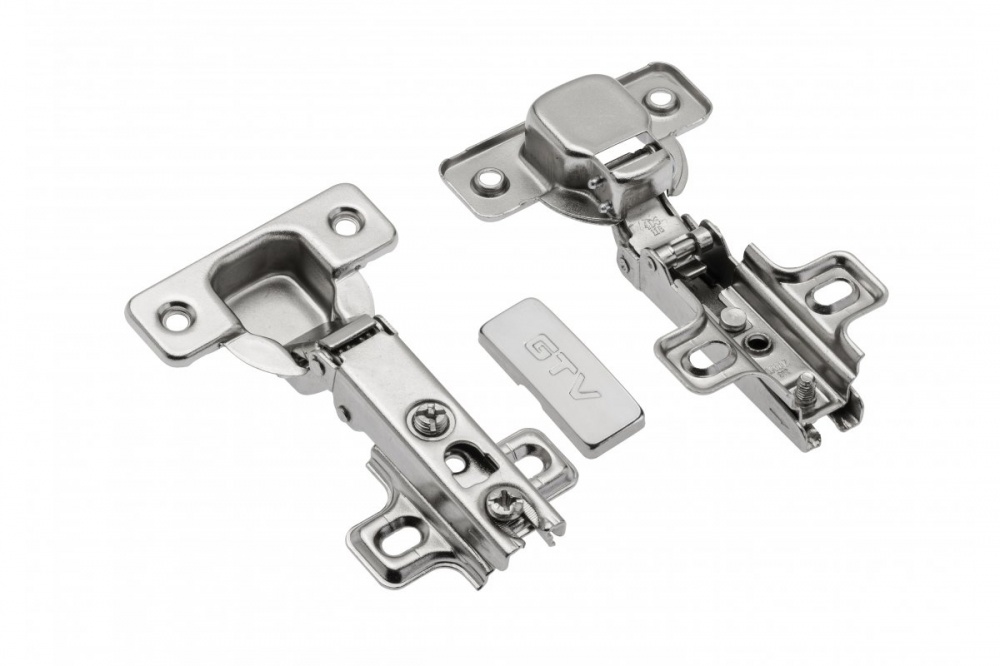 Петля накладна GTV 105° slide-on самовідкривна tip-on push to open (зворотня пружина) ZP-POH045BEO