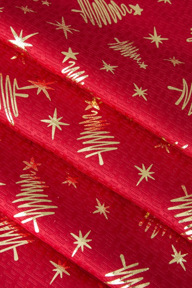 Скатерть Inari 140x220 см красный с золотым Luna