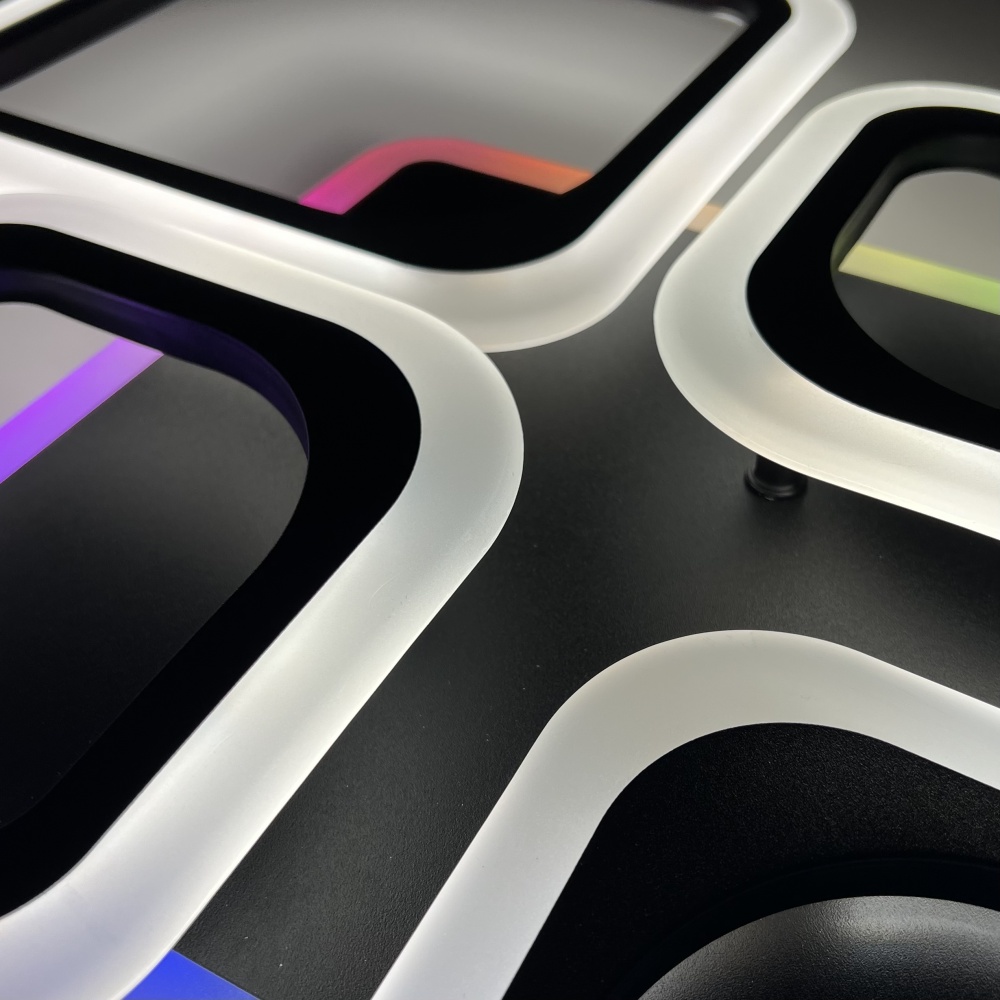 Люстра світлодіодна Luminaria 90 Вт LED-модуль чорний OVAL RGB 90W 5S BLACK