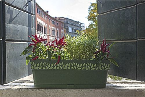 Ящик балконный Stefanplast Opera Cloe прямоугольный 9,5л (94402) темно-зеленый 