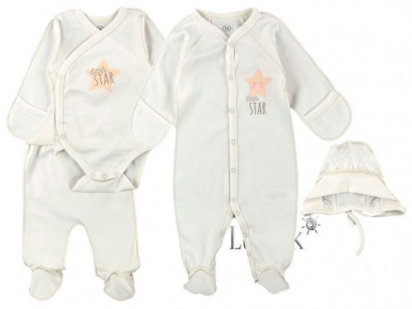 Комплект для новорожденных Фламинго ясельный молочный р.56 698-212 