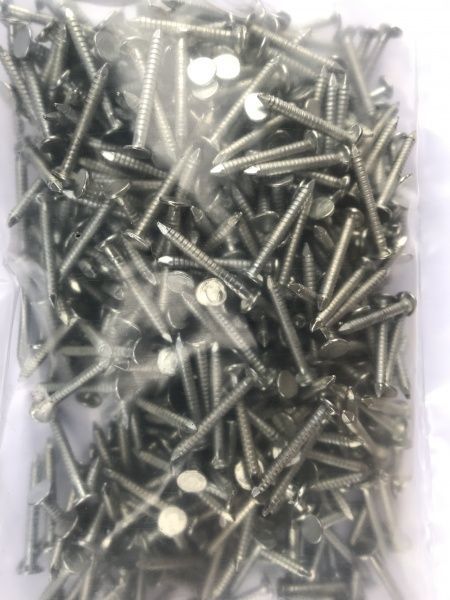 Гвозди кровельные 3,1x30 мм 1 кг белый цинк оцинкованные накатные 3,1х30 мм