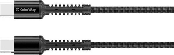 Кабель ColorWay Type-C - Type-C (PD Fast Charging) 3.0А (68W) 2 м сірий 
