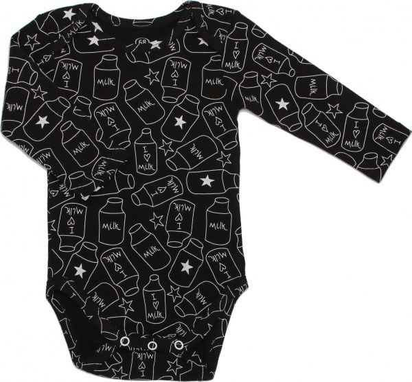 Боді Фламінго ясельний 2 шт. р.80 чорний/меланж 449-222 