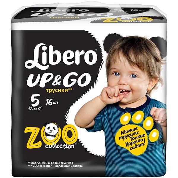 Підгузники Libero Up & Go 5 Maxi Plus 10-14 кг 16 шт