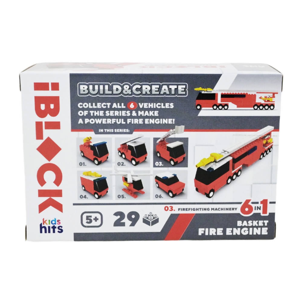 Игрушка-конструктор Iblock Kids hits JUNIOR Пожарная (в ассортименте) KH51/004