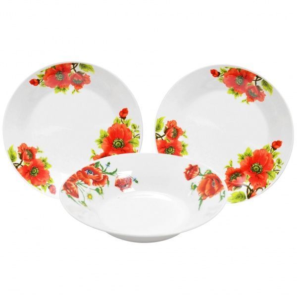 Сервиз столовый Маки 18 предметов 21-206-075 Оселя