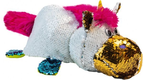 Мягкая игрушка ZooPrяtki с пайетками 2 в 1 Единорог-Дракон 30 см 515IT-ZPR