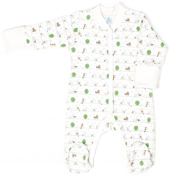 Чоловічок Baby Veres Funy sparrows р.56 бежевий із малюнком 