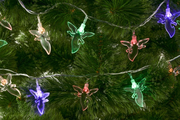 Электрогирлянда линейная Разноцветные ангелы LD030M-AN встроенный светодиод (LED) 30 ламп 3 м 