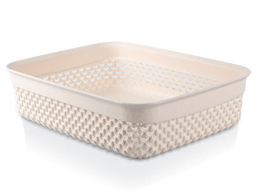 Кошик Ucsan Plastik DROP прямокутна 2,2 л кремовий 