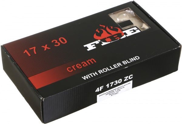 Решітка камінна з жалюзі 4FIRE 17х30 кремова