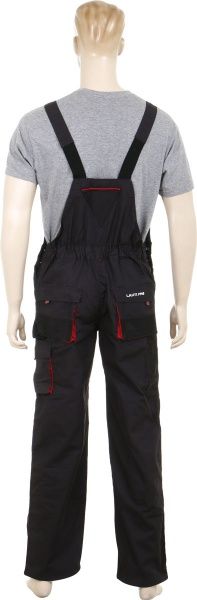 Полукомбинезон рабочий Lahti Pro LPSR0250 Комбинезон размер M (50см) на: рост 170-176cм, объем талии 82-92см LAHTI PRO р. M рост 1-2 LPSR0250 черно-красный