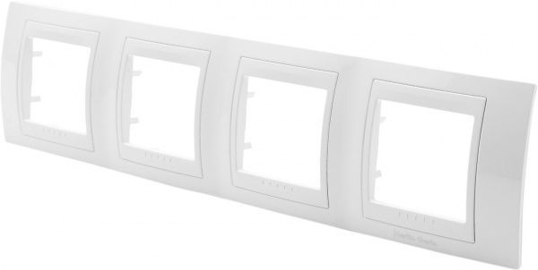 Рамка четырехместная Schneider Electric Unica горизонтальная белый MGU6.0;MGU6.008.18