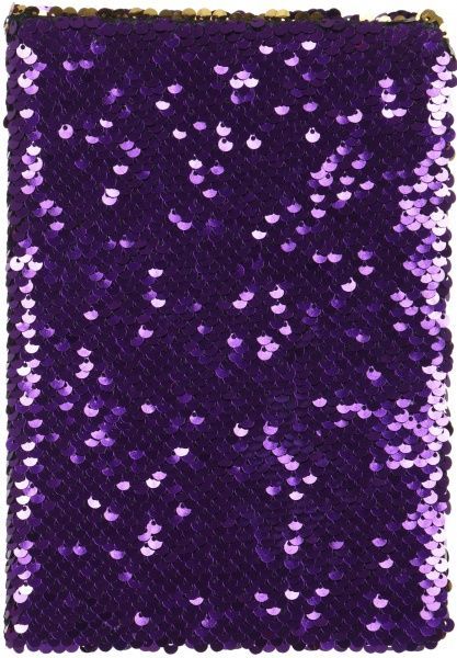 Книга для нотаток Паєтки А5 96 аркушів золото-фуксія