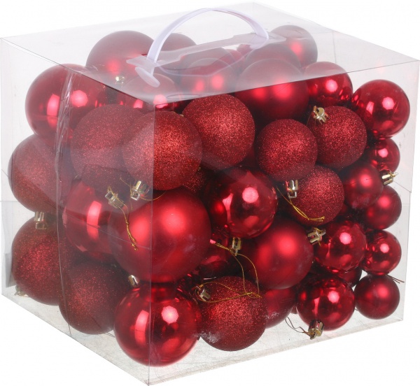 Набор елочных шаров цвет в ассортименте d 40 мм 100 шт./уп.