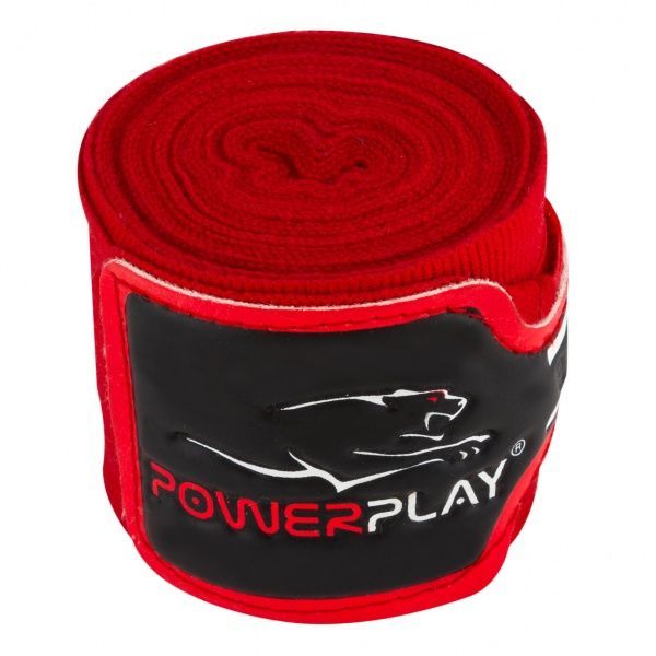 Боксерские бинты PowerPlay уни. 4 м красные PP_3046 