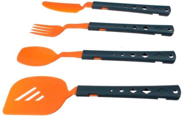 Набір столових приборів Summit 4PC Cutlery & Spatula Set Orange