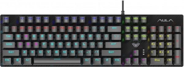 Клавіатура ігрова Aula Retribution Mechanical Keyboard EN/RU Blue switch (6948391240329) black 