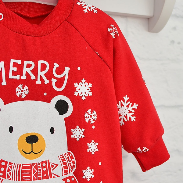 Ромпер-реглан унісекс Blanka Мері Крісмас р.80 червоний 110053 