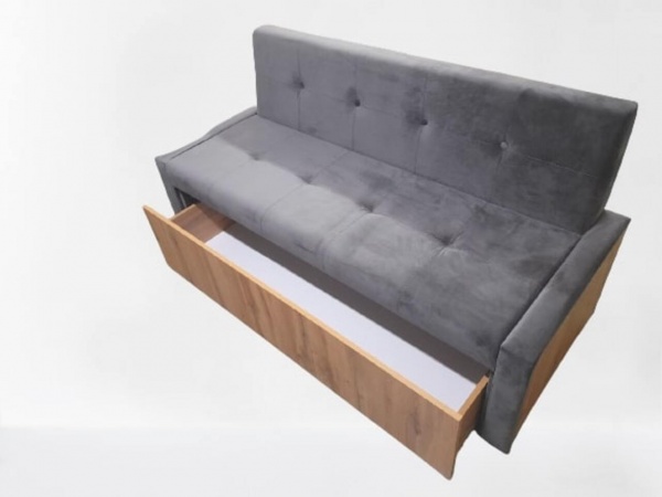 Диван кухонний Lion Титан 1560х645/1170х820 мм дуб аппалачі / сірий 