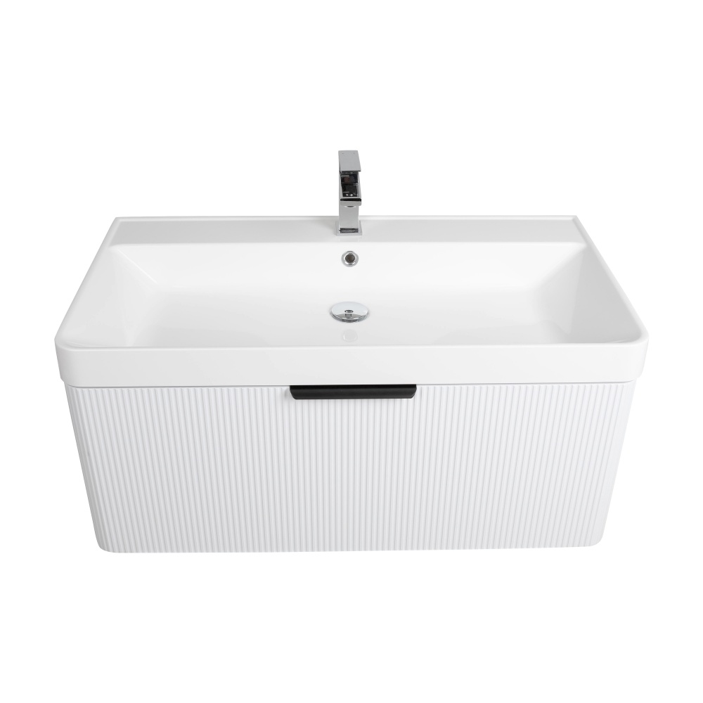 Тумба підвісна Aqua Rodos Frost White з умивальником Deep 90 см (АР000127943)