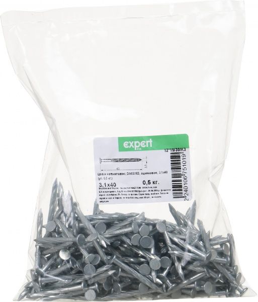 Цвяхи будівельні 3,1x40 мм 0,5 кг цинк Expert Fix 3,1x40 мм 0,5 кг