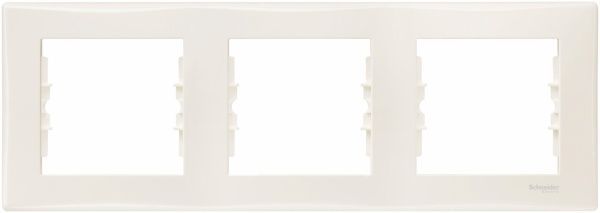 Рамка трехместная Schneider Electric Sedna горизонтальная кремовый SDN5800523