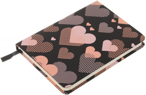 Блокнот Gold line hearts 10,5x14,5 см