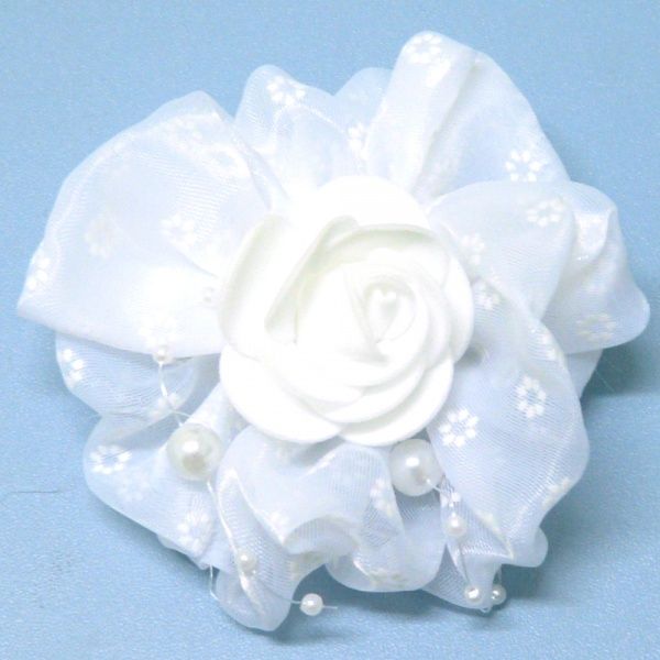 Бант MARI N білий mini D10 2 шт.