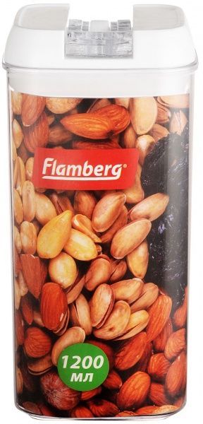 Банка для сыпучих Intra Square 1200 мл Flamberg