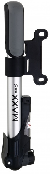 Насос для велосипеда MaxxPro 21x240 мм срібний із чорним M21B-04