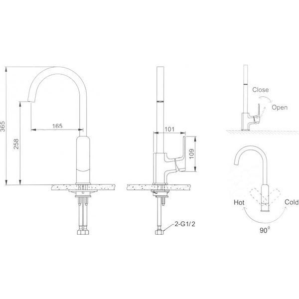 Змішувач для кухні EGO Smart F0518901101