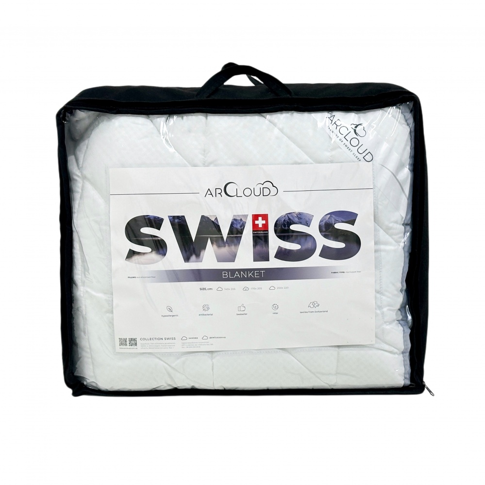 Одеяло SWISS демисезонное полуторное стеганое РОМБ 140x205 см ARCLOUD