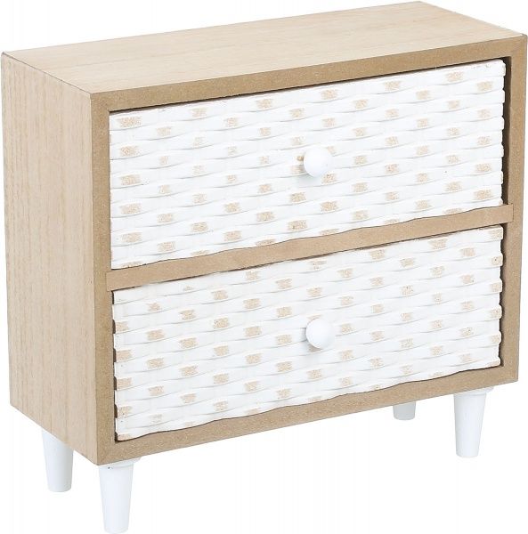 Сундучок Комод на 2 ящички Плетение 24х11х21 см