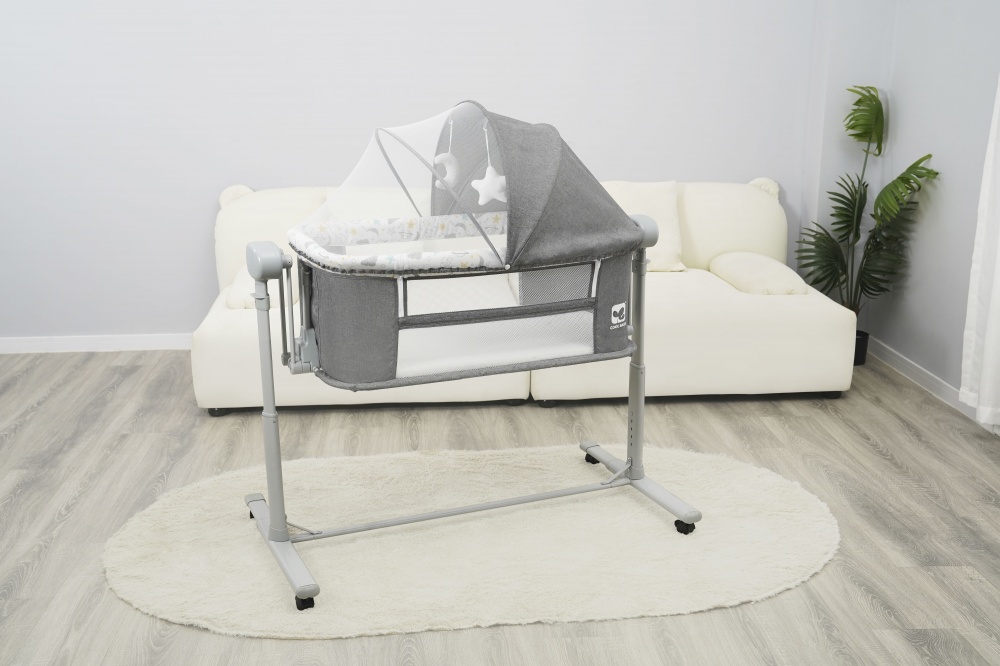 Кроватка детская Coolbaby приставная 4в1 с дистанционным управлением KDD-780D