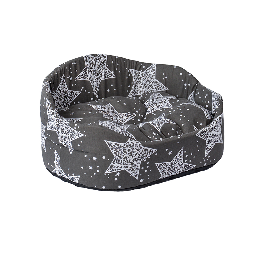 Лежак 10 центів для Джека Типи белые звезды на сером фоне №2