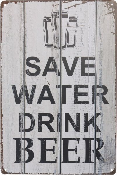 Табличка сувенирная Save water 20х30 см