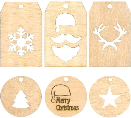 Набор заготовок Теги новогодние