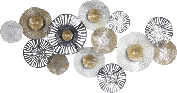 Декор настенный Clip 60x123 см серый с золотым 