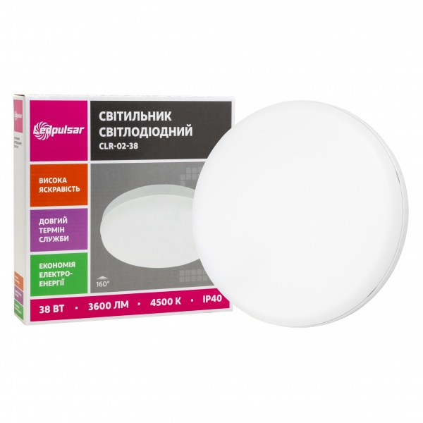 Светильник светодиодный LedPulsar 38 Вт белый 4500 К CLR-02-38 