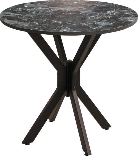 Стол круглый на металлической опоре Waist Петра Неро 750х754 мм 