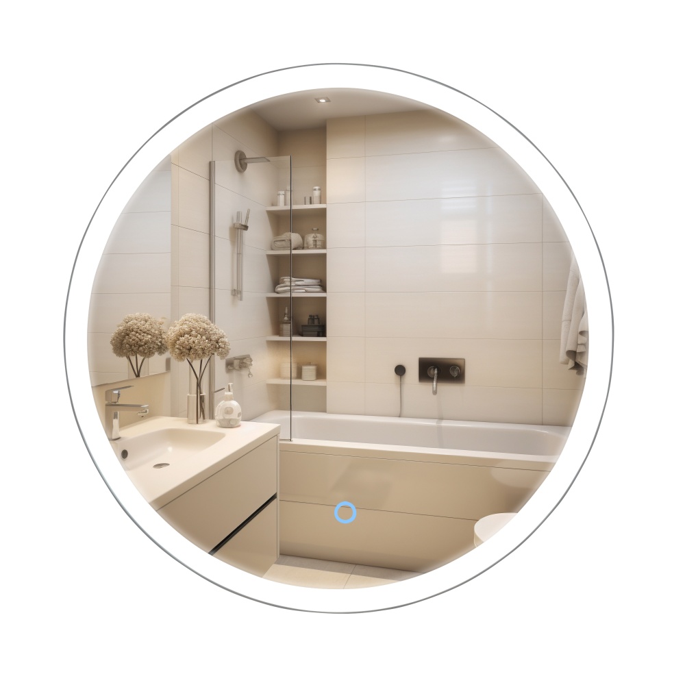 Зеркало со встроенной подсветкой Aqua Rodos Lorenzo black D-50 sensor